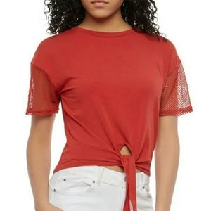 Red crop top